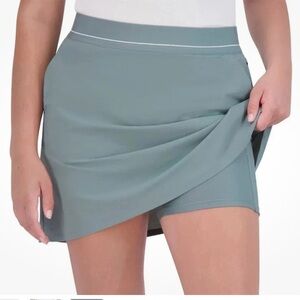 Soybu Size XL Skort Green Skirt Inner-Shorts Pockets Elastic Waist Stretch. New